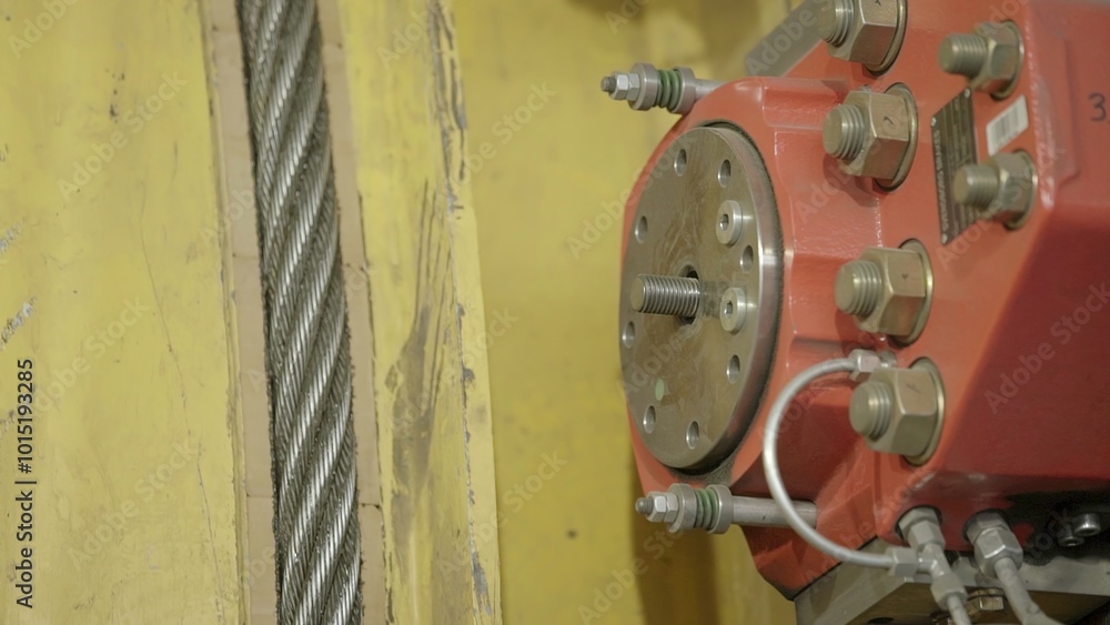 Poster hydraulic connection industrial machinery component for better performance and functionality. stock 