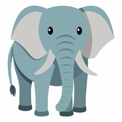 elephant cartoon  silhouette vector