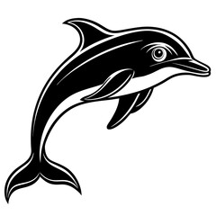 silhouette of a dolphin