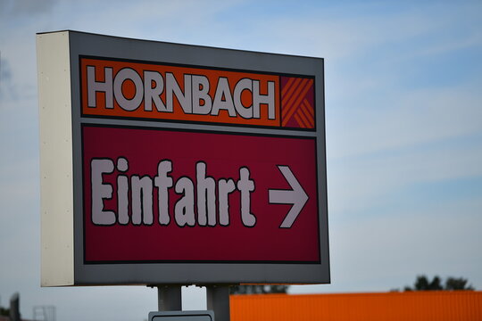 Germany, Paderborn, October 6 2024, sign or letterin of Hornbach AG entrance, Hornbach is a German DIY-store