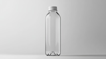 Clear water bottle with a logo design: A sleek, transparent water bottle, allowing brands to showcase their logos or designs effectively