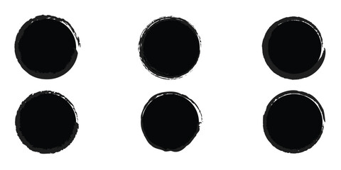 grunge circle brush vector in isolated background eps 10.