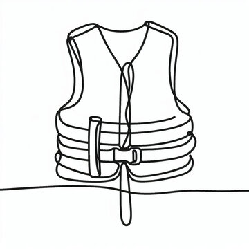 recommend clip art:  life jacket silhouette thin lines 