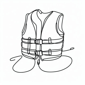 recommend clip art:  life jacket silhouette thin lines 