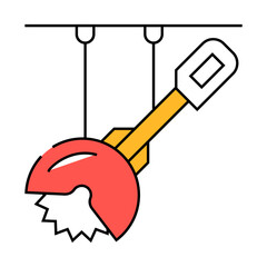 circular saws line icon vector. circular saws sign. isolated symbol illustration