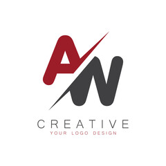 AW initial monogram logo with creativ design.