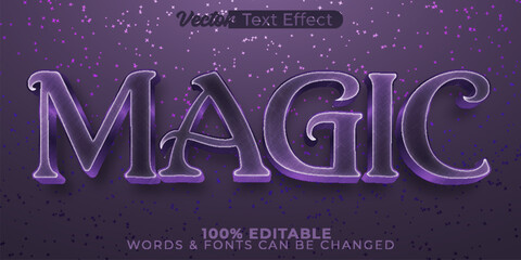 Magic Vector Text Effect Editable Alphabet Energy Wizard