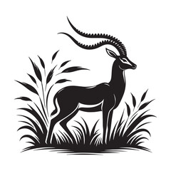 Gazelle Silhouette Vector Illustration