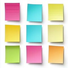 Fototapeta premium Sticker notes isolated on the white background.