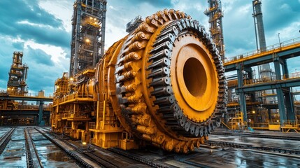 Maintenance team inspecting large industrial machinery for wear and tear, highlighting the importance of regular maintenance to prevent production downtime