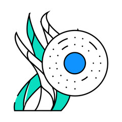 antioxidant spirulina line icon vector. antioxidant spirulina sign. isolated symbol illustration