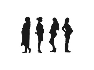 Pregnant woman silhouette.