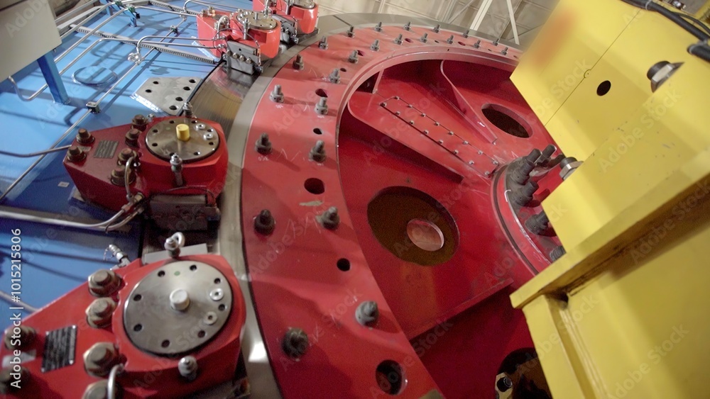 Poster high precision machinery components used within an industrial setting and its functions. stock clip