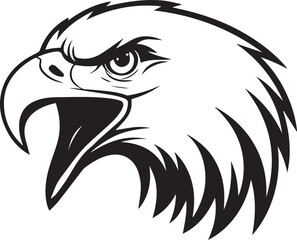 Eagle vector and Eagle emblem black on white