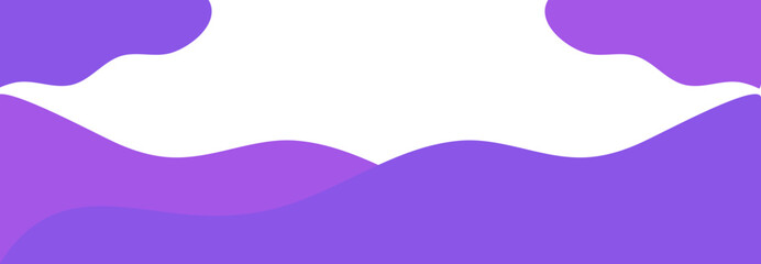 Wavy fluid purple border background banner with empty copy space. Presentation template. Smooth elegance concept illustration. Futuristic design poster.