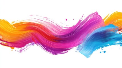 A colorful and artistic border with dynamic brush strokes, ideal for creative designs