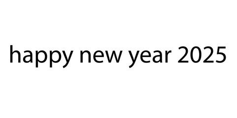 2025 Happy New Year background glitter isolated on white background. Festive celebration banner