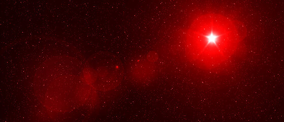  Bright Star of Bethlehem in the starry red sky over the manger of christmas of Jesus Christ