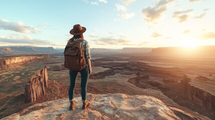 Fototapeta premium Breathtaking Panoramic View of Canyonlands National Park at Sunset