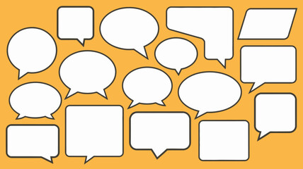 Fototapeta premium Vector art set of Speech Bubbles 