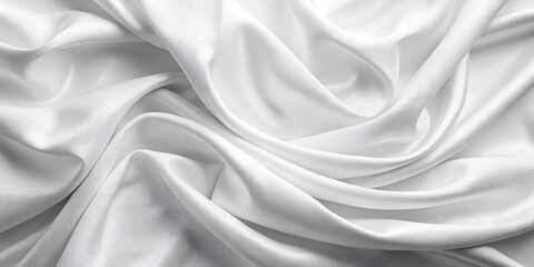 White Ripple Waved Cloth Background for Elegant Design Projects