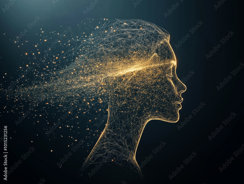 Poster a visual representation of hormones flowing through the body, with gentle lines and glowing points, 