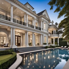 Obraz premium Experience Timeless Luxury in Classic Architectural Residence