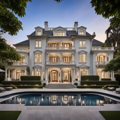 Fototapeta premium Timeless Design: Grand Residence with Luxurious Architectural Charm