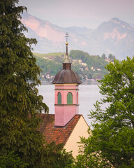 View to the street in Lucerne