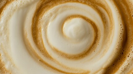 Fototapeta premium Captivating Spiral in Creamy Latte Art