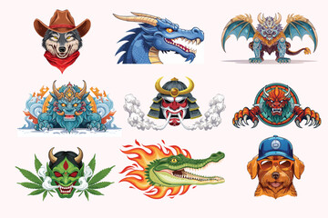Obraz premium Animale set bundle 