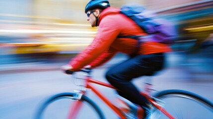 Cyclist in Motion