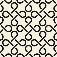 Vector seamless pattern with a grid of nodes intertwined