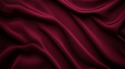 Obraz premium The rich texture of deep burgundy curtains is highlighted by soft overhead lighting. Dramatic folds create an elegant atmosphere, evoking a sense of anticipation and classic theater charm