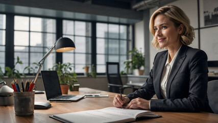 Executive in an elegant office Generative ai