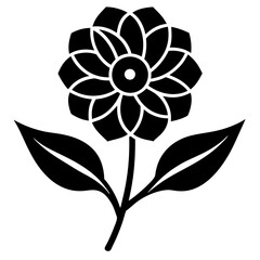 black and white flower