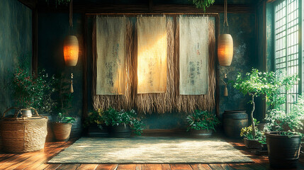 Japan, traditional decorations like Kadomatsu (pine entrance adornments) and Shimekazari (straw ropes with ornaments) are displayed. Generative AI