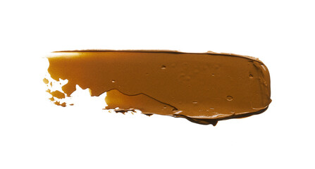A smear and texture of brown acrylic paint. Energetic and saturated color, stylish and dynamic image. The image is suitable for use in cosmetic companies, fashion magazines, art projects.