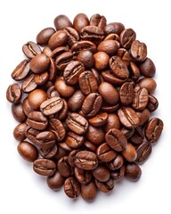 High-Quality Coffee Beans Isolated for Premium Beverage Promotions