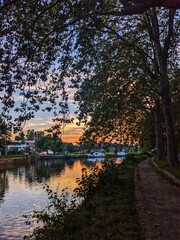 Parc de la Citadelle &agrave; Lille - Coucher de soleil