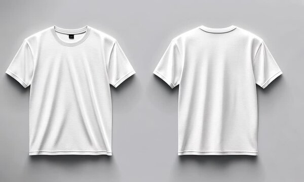 Blank white t-shirt mockup lay, front and back, isolated Video
