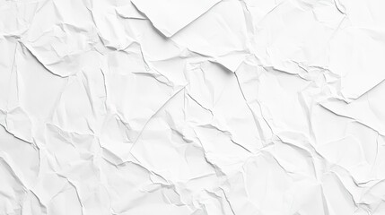 Fototapeta premium Close-up of a crumpled white paper texture.