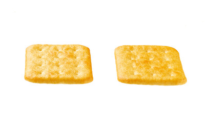 Cheese crackers isolated. Cheese crackers isolated on white background.
