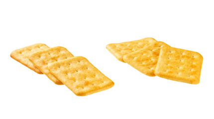 Cheese crackers isolated. Cheese crackers isolated on white background.