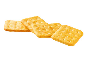 Cheese crackers isolated. Cheese crackers isolated on white background.