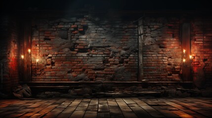 Dark brick wall graffiti background