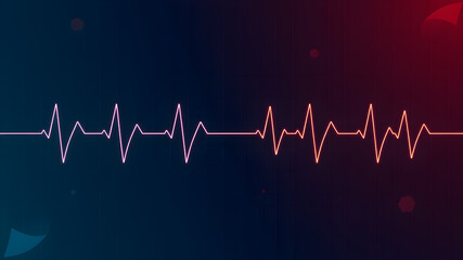 Medical technology and Health care concept background. Heart rate graph. AI generated image, ai.