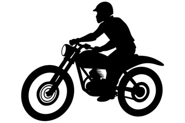 Fototapeta premium silhouette of a biker