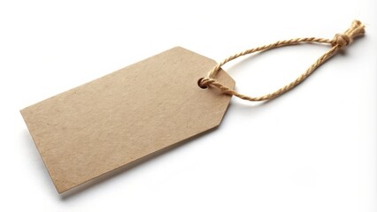 A blank price tag set against a white background, designed for e-commerce and retail use, perfect for displaying prices or special deals