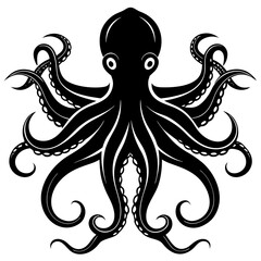 Octopus vector silhouette art illustration